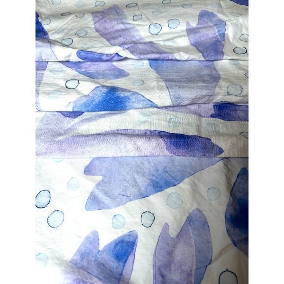 Anthropologie Kate Roebuck PAINTED INDIGO Queen Duvet Cover & 2 Standard Shams - Picture 7 of 8